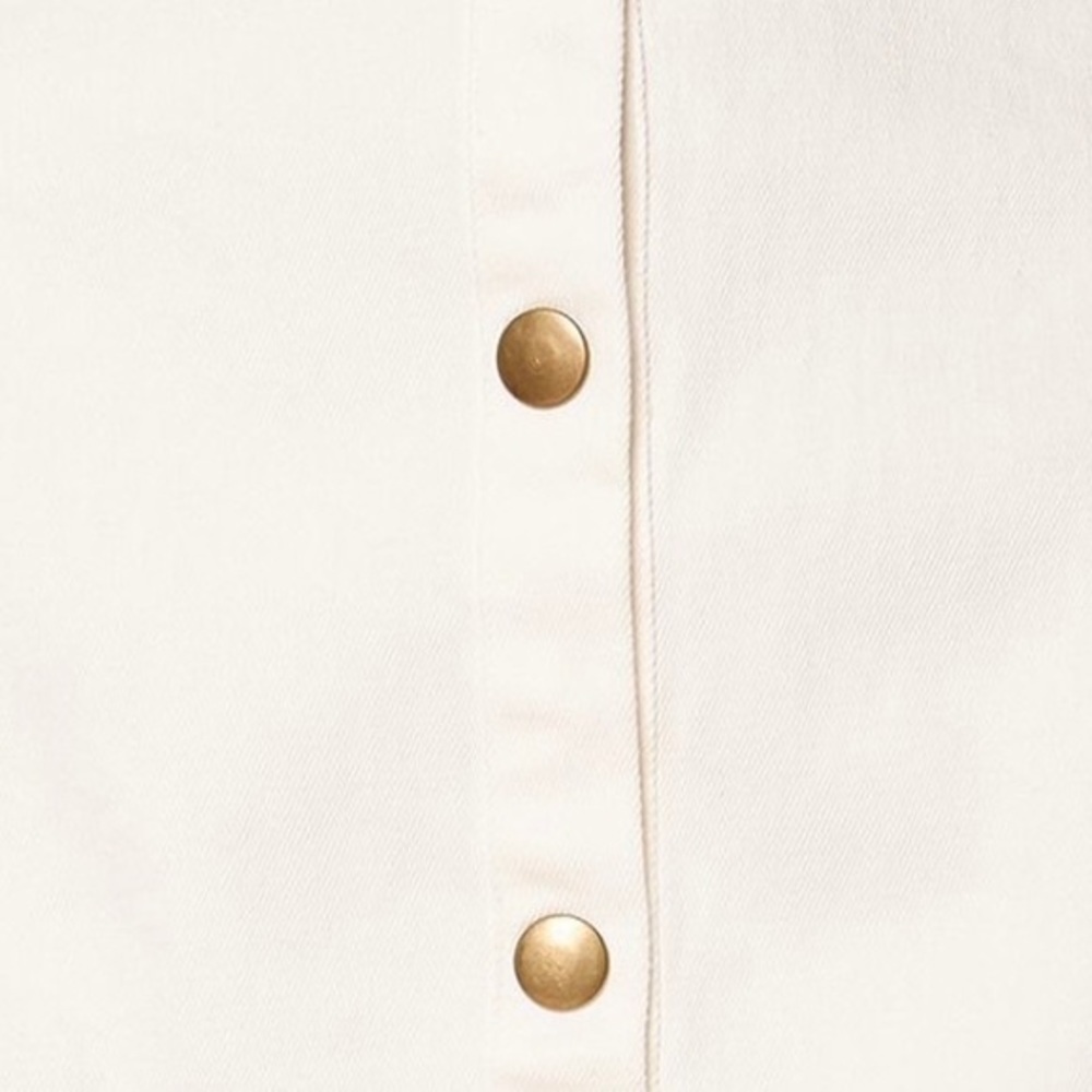 WHITE DENIM SNAP BUTTON CLOSURE SKIRT. VARIOUS SIZES - Picture 5 of 6